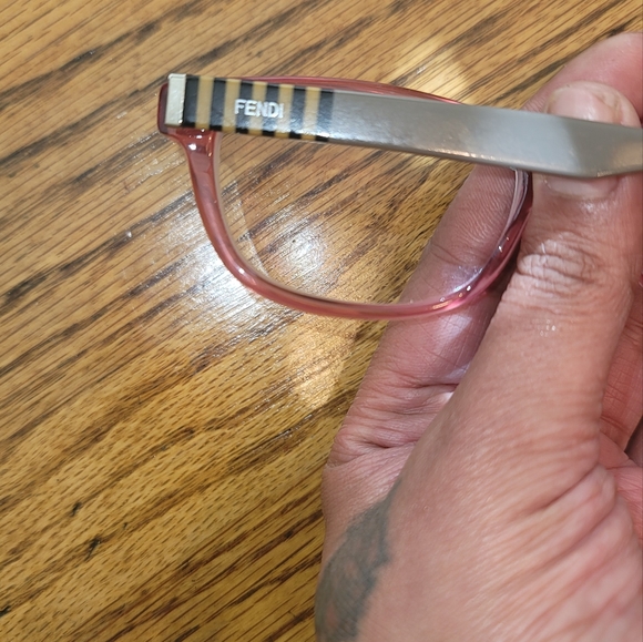Fendi Logo Pink Side Logo Optical Frames Eyeglasses - Picture 9 of 14
